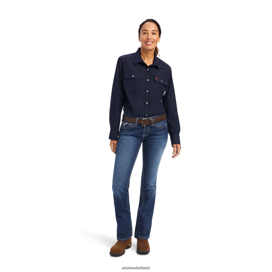 marine fr vederlicht werkshirt Ariat vrouwen topjes PJ26LN3054