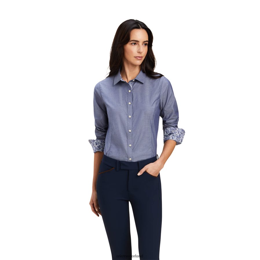 marine nauwkeurig tomales overhemd Ariat vrouwen topjes PJ26LN3166