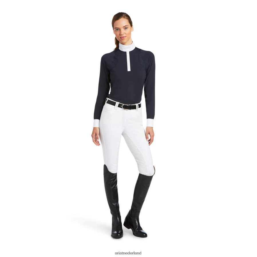 marine tonen Kastanjebruin showshirt Ariat vrouwen topjes PJ26LN3698