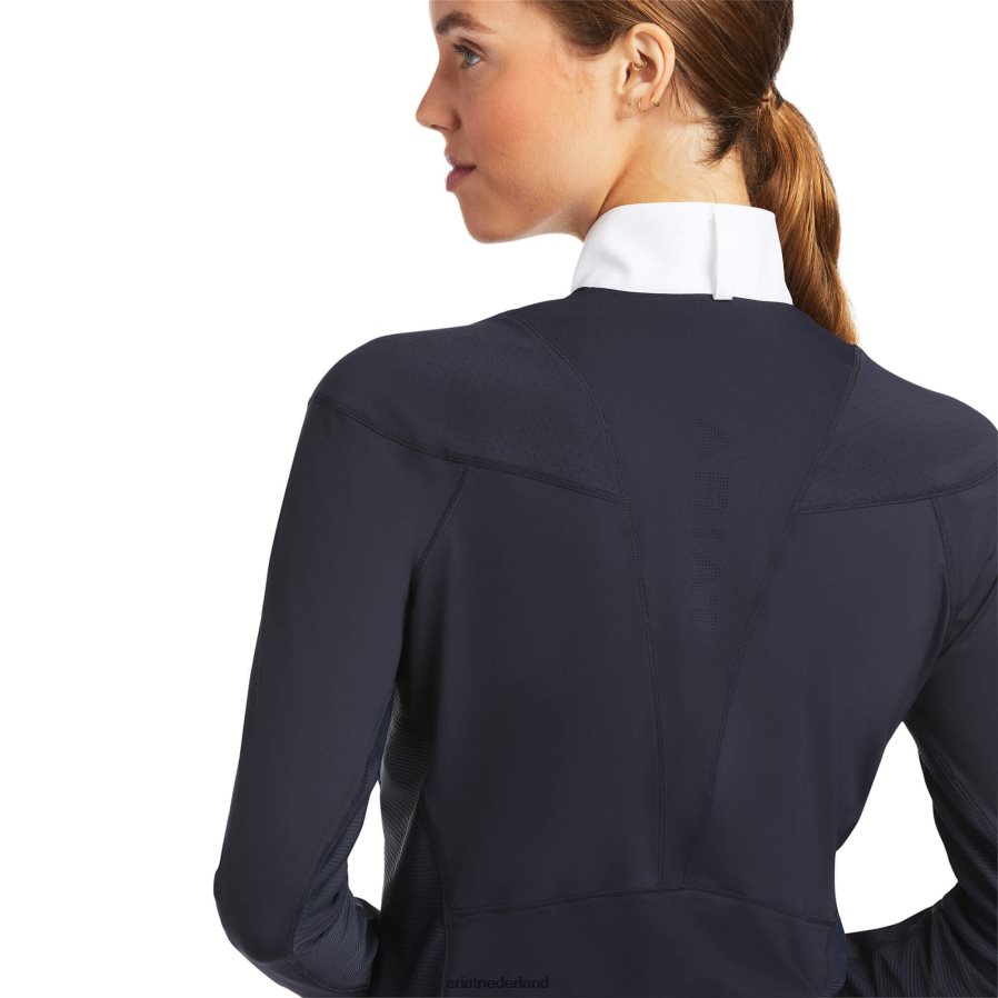 marine tonen Kastanjebruin showshirt Ariat vrouwen topjes PJ26LN3698