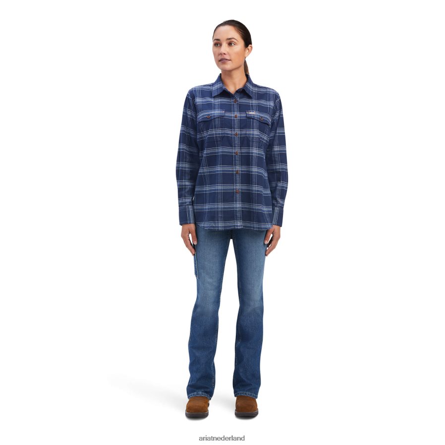 marine wapening flanellen durastretch werkoverhemd Ariat vrouwen topjes PJ26LN3150