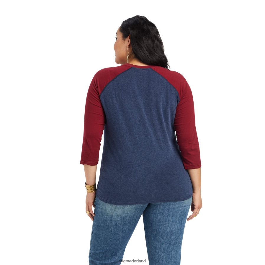 marineblauw heide/rubiyat dondervogel chimayo Ariat vrouwen topjes PJ26LN3096