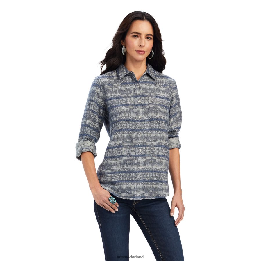 nachtrider-jacquard echt Billie Jean-shirt Ariat vrouwen topjes PJ26LN2984