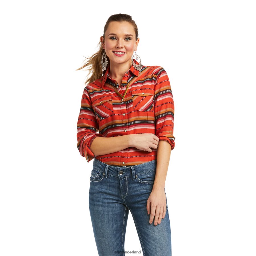 oase serape echt overhemd Ariat vrouwen topjes PJ26LN3158