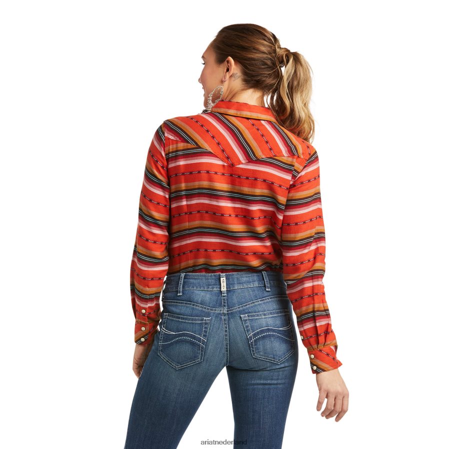 oase serape echt overhemd Ariat vrouwen topjes PJ26LN3158
