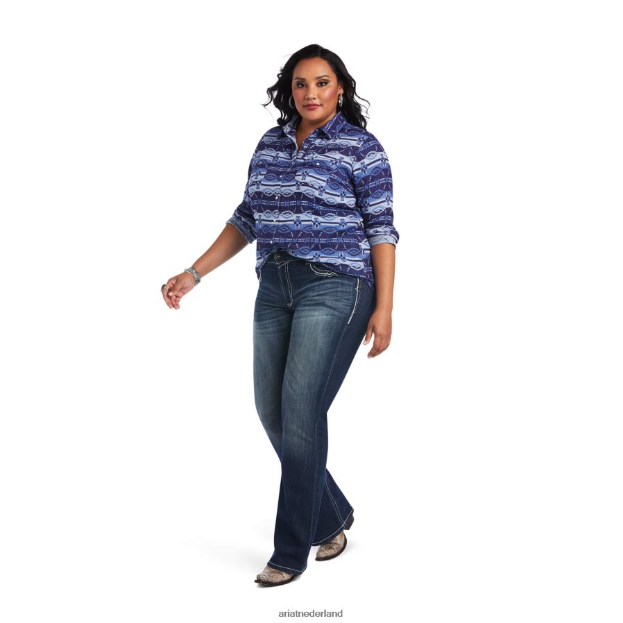 oceanisch echt overhemd Ariat vrouwen topjes PJ26LN3194