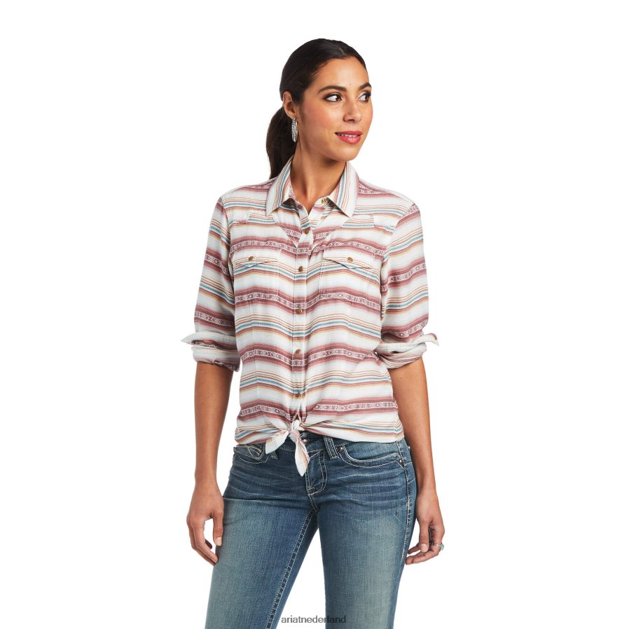 palissander jacquard echt palissander overhemd Ariat vrouwen topjes PJ26LN2948