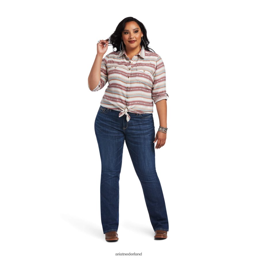 palissander jacquard echt palissander overhemd Ariat vrouwen topjes PJ26LN2948