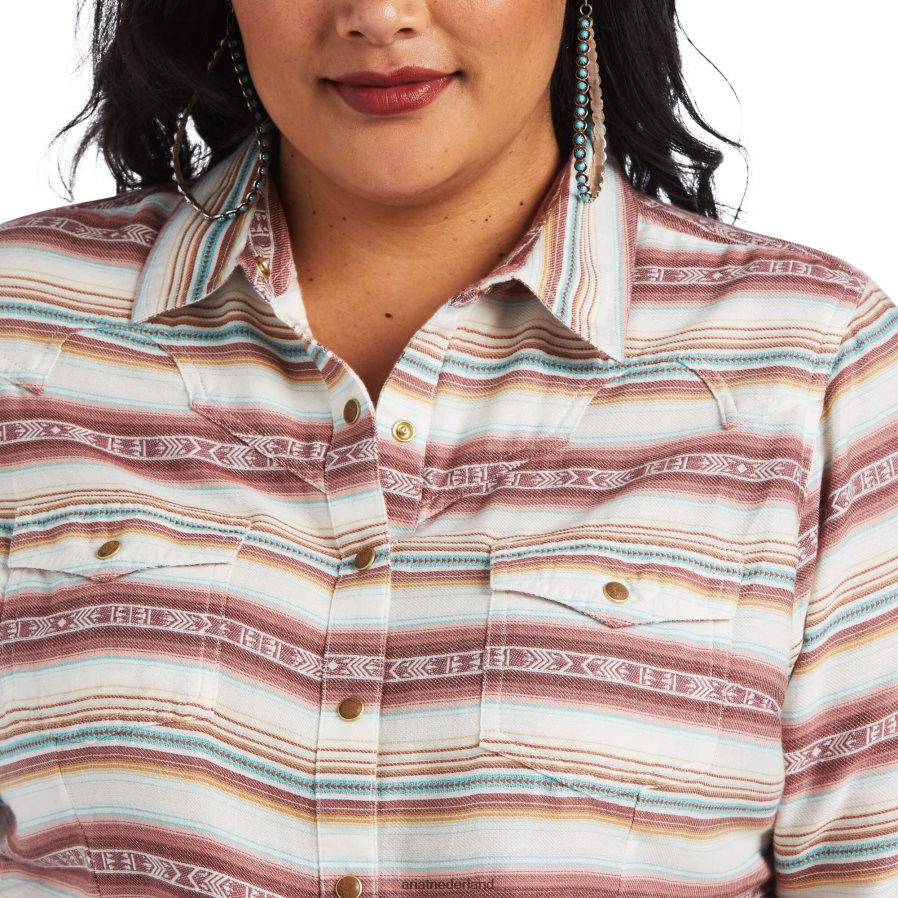 palissander jacquard echt palissander overhemd Ariat vrouwen topjes PJ26LN2948