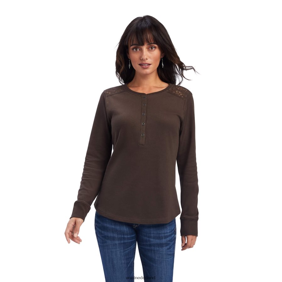 paranoot echt henley-shirt Ariat vrouwen topjes PJ26LN2987