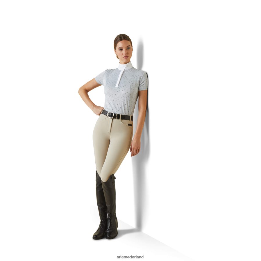 parelgrijze stip aptos showshirt Ariat vrouwen topjes PJ26LN3684