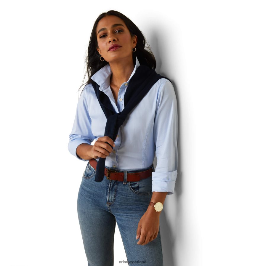 poeder blauw tomales overhemd Ariat vrouwen topjes PJ26LN3099
