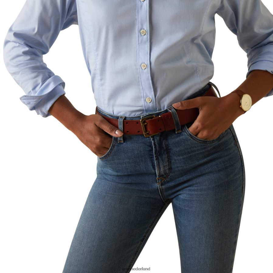 poeder blauw tomales overhemd Ariat vrouwen topjes PJ26LN3099