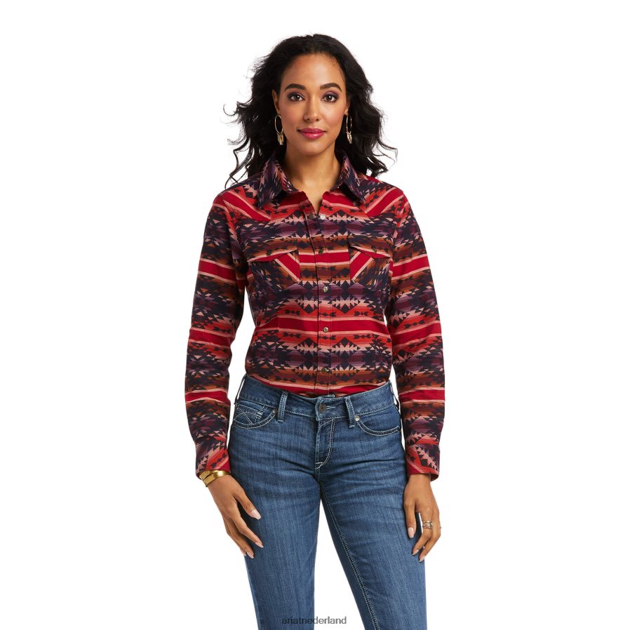 rood echt Sedona Serape-shirt Ariat vrouwen topjes PJ26LN3130