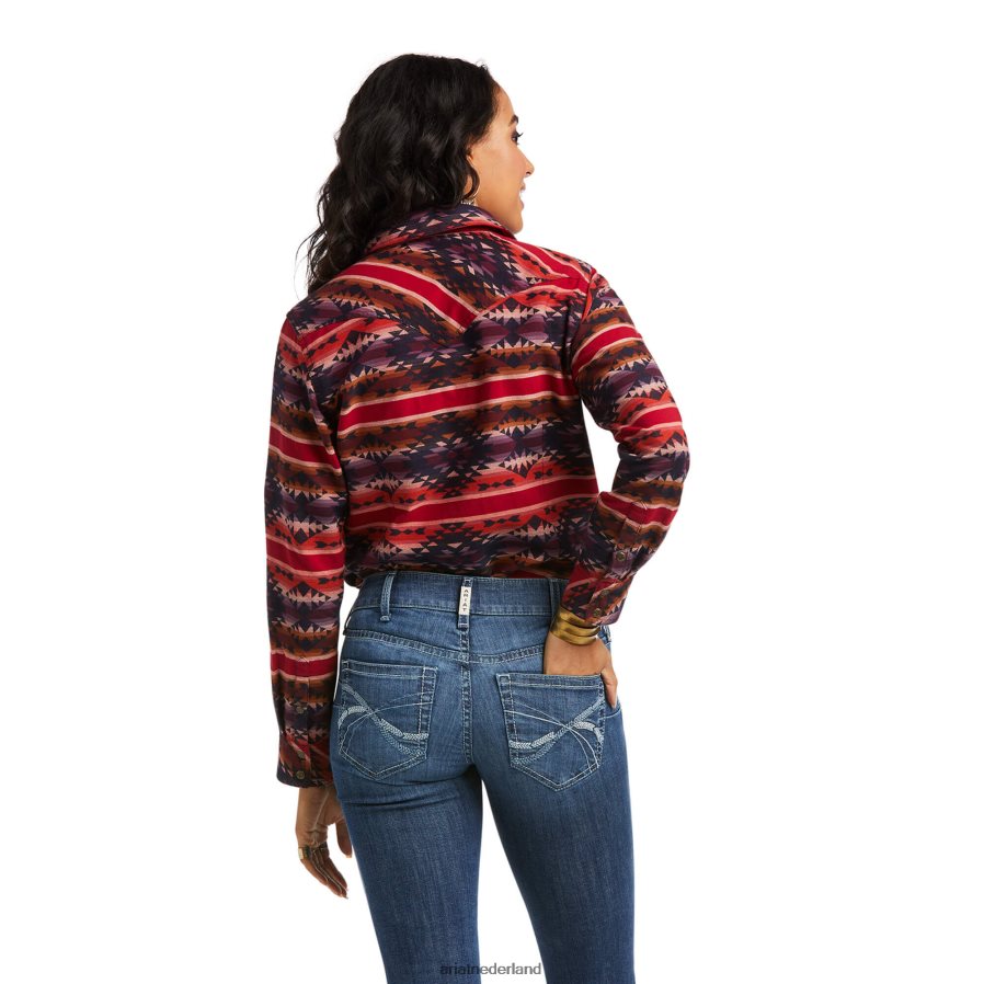 rood echt Sedona Serape-shirt Ariat vrouwen topjes PJ26LN3130
