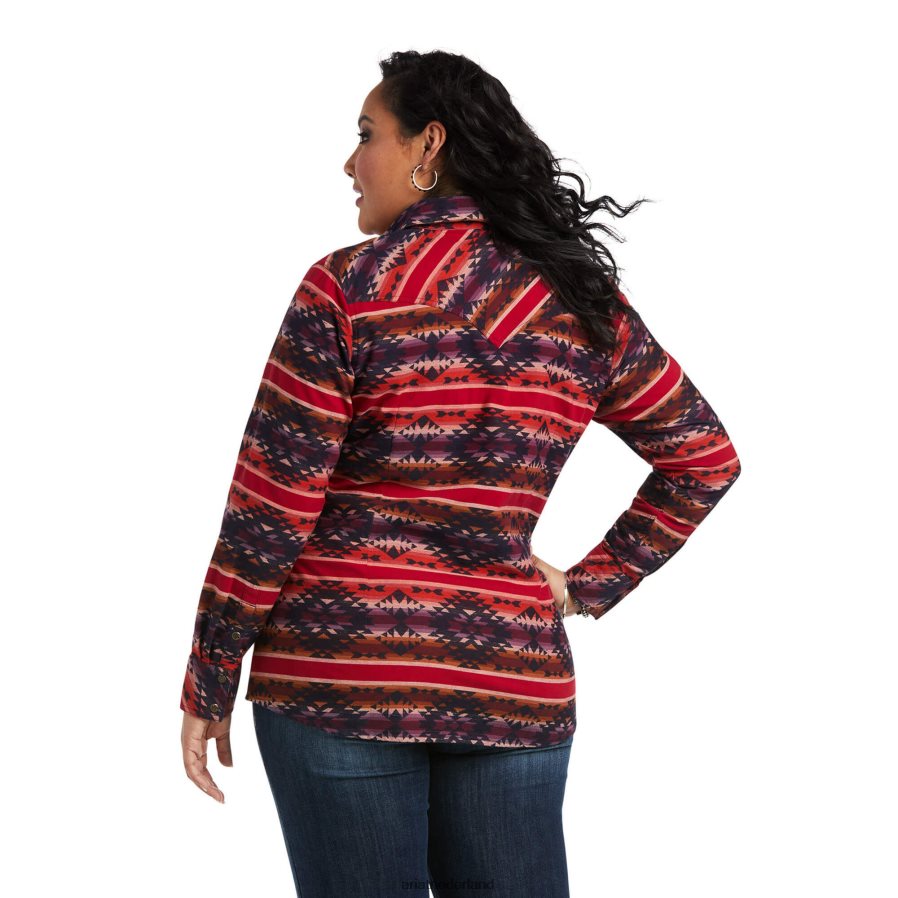 rood echt Sedona Serape-shirt Ariat vrouwen topjes PJ26LN3130