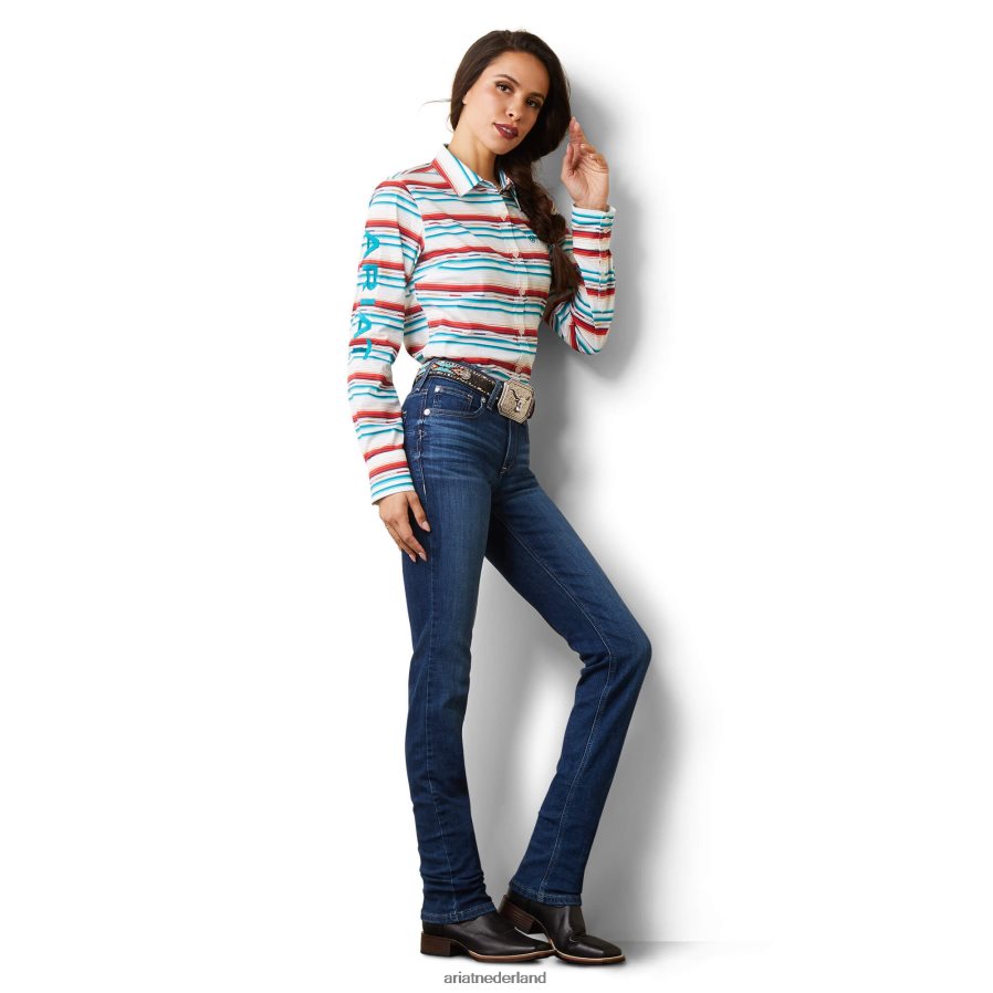 rosa serape team kirby stretchshirt Ariat vrouwen topjes PJ26LN2922
