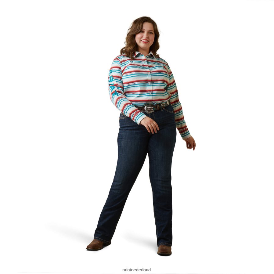 rosa serape team kirby stretchshirt Ariat vrouwen topjes PJ26LN2922