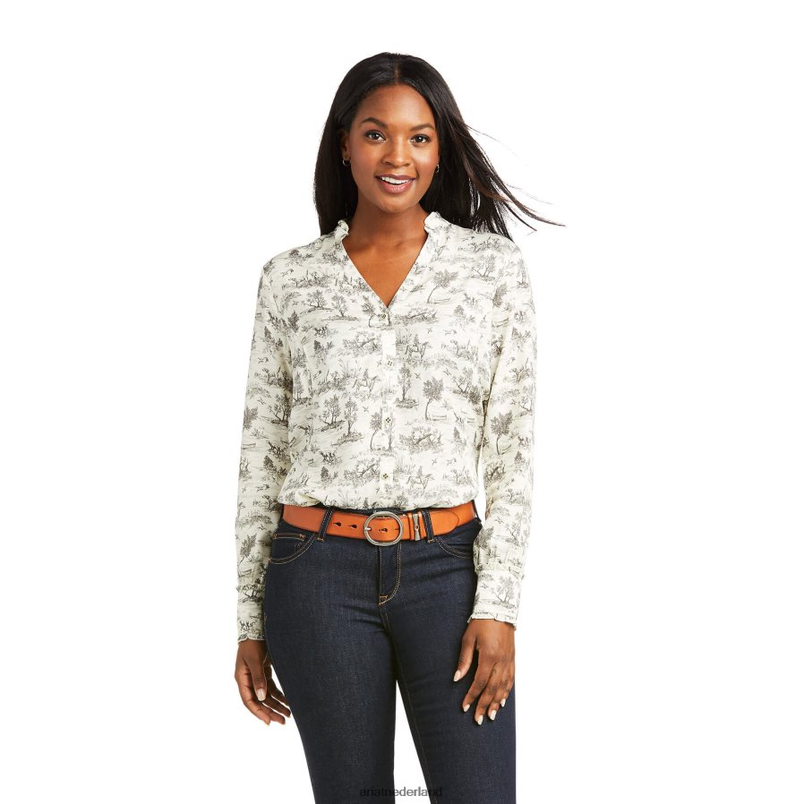 vanille toile Clara blouse Ariat vrouwen topjes PJ26LN3057