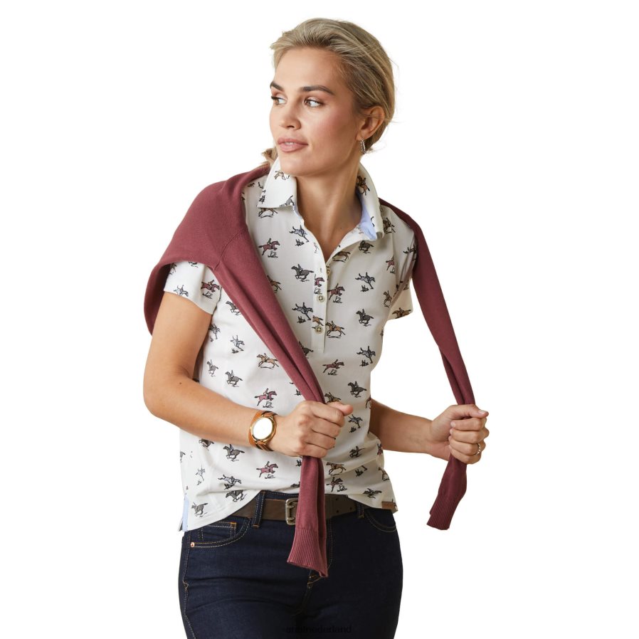 verse afdruk klaverdale polo Ariat vrouwen topjes PJ26LN3107