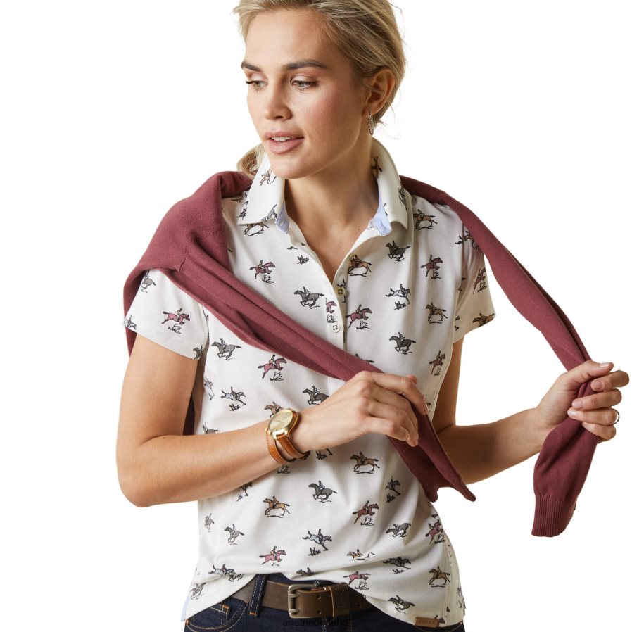 verse afdruk klaverdale polo Ariat vrouwen topjes PJ26LN3107