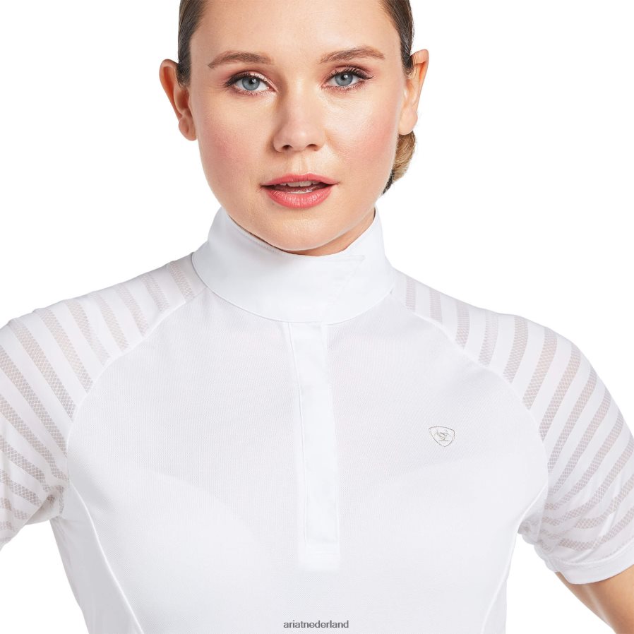 wit aptos vent wedstrijdshirt Ariat vrouwen topjes PJ26LN3671