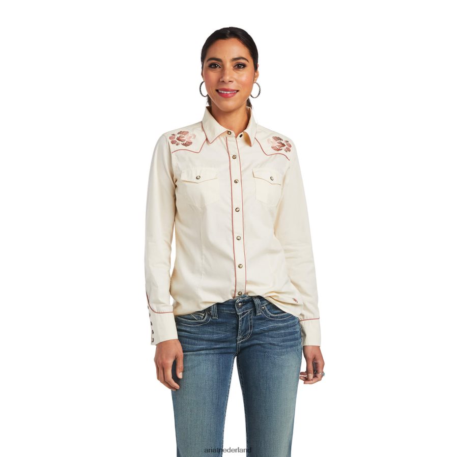 witte Zwaan echt Georgië shirt Ariat vrouwen topjes PJ26LN2798