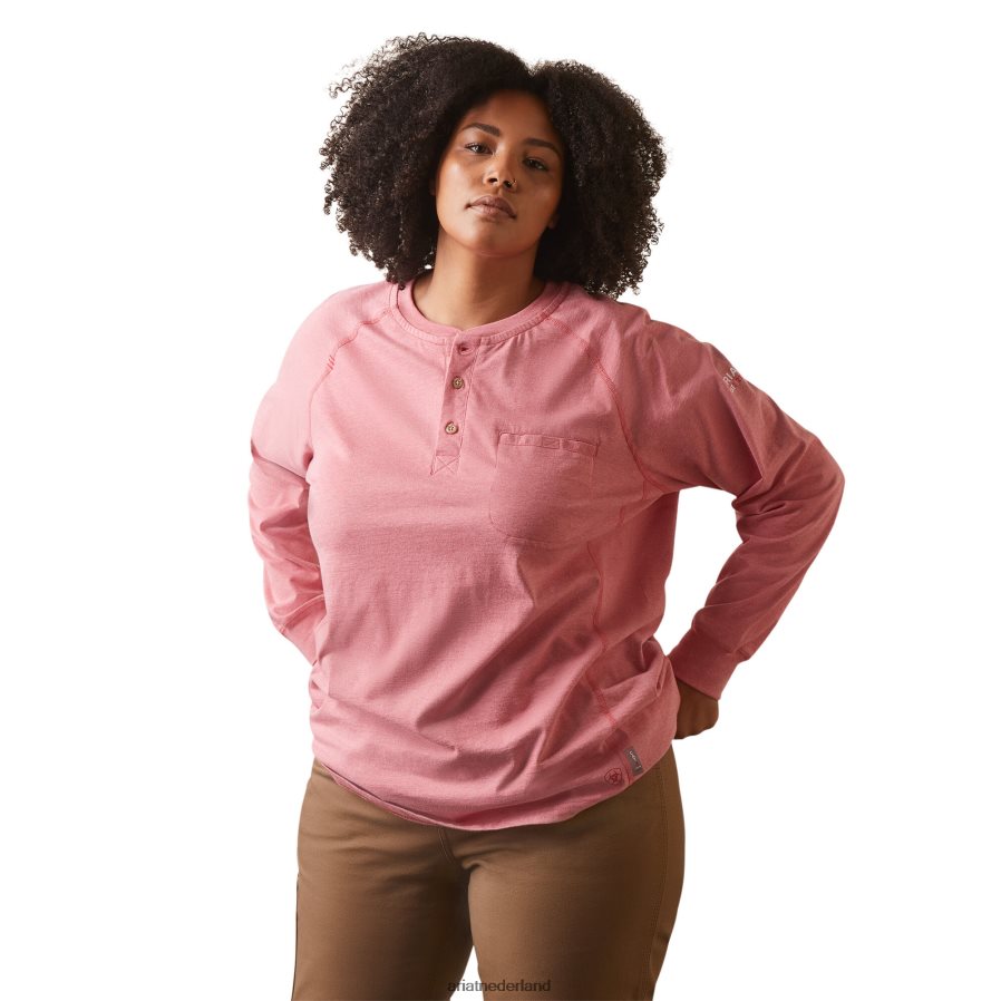 zonovergoten koraal van lucht henley Ariat vrouwen topjes PJ26LN3033