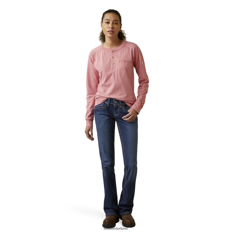 zonovergoten koraal van lucht henley Ariat vrouwen topjes PJ26LN3033