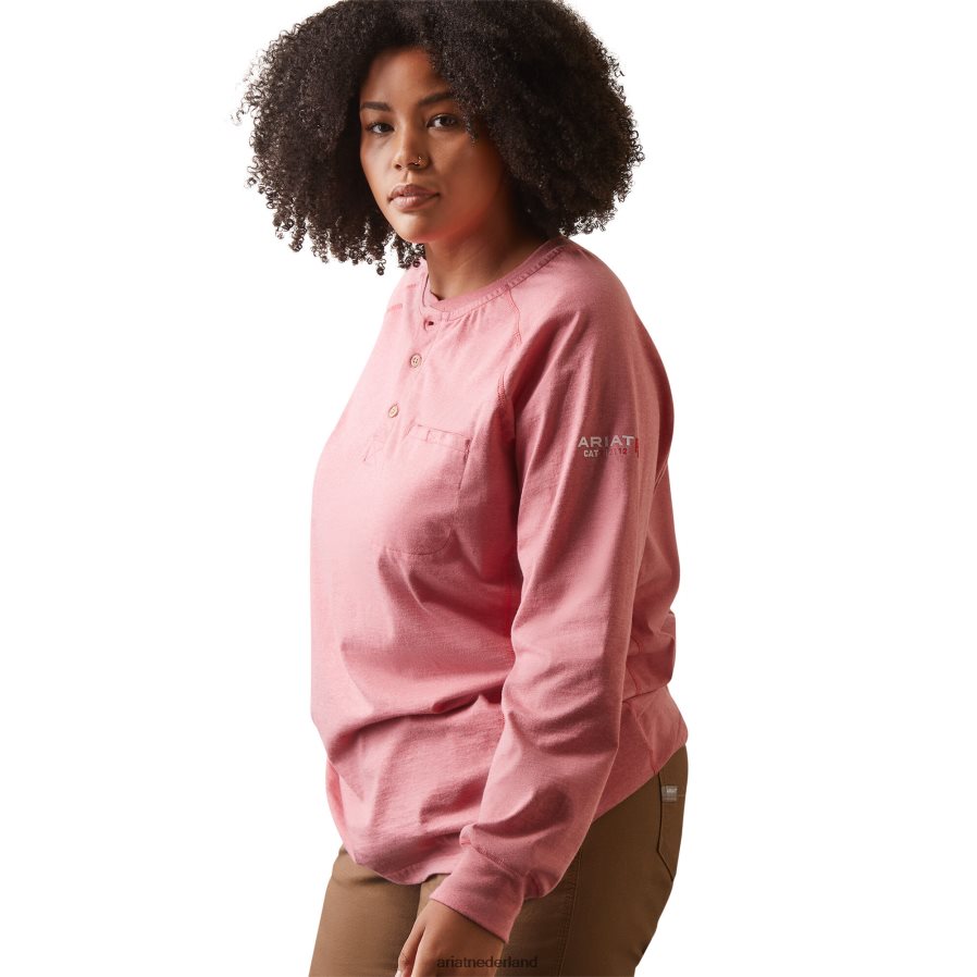 zonovergoten koraal van lucht henley Ariat vrouwen topjes PJ26LN3033
