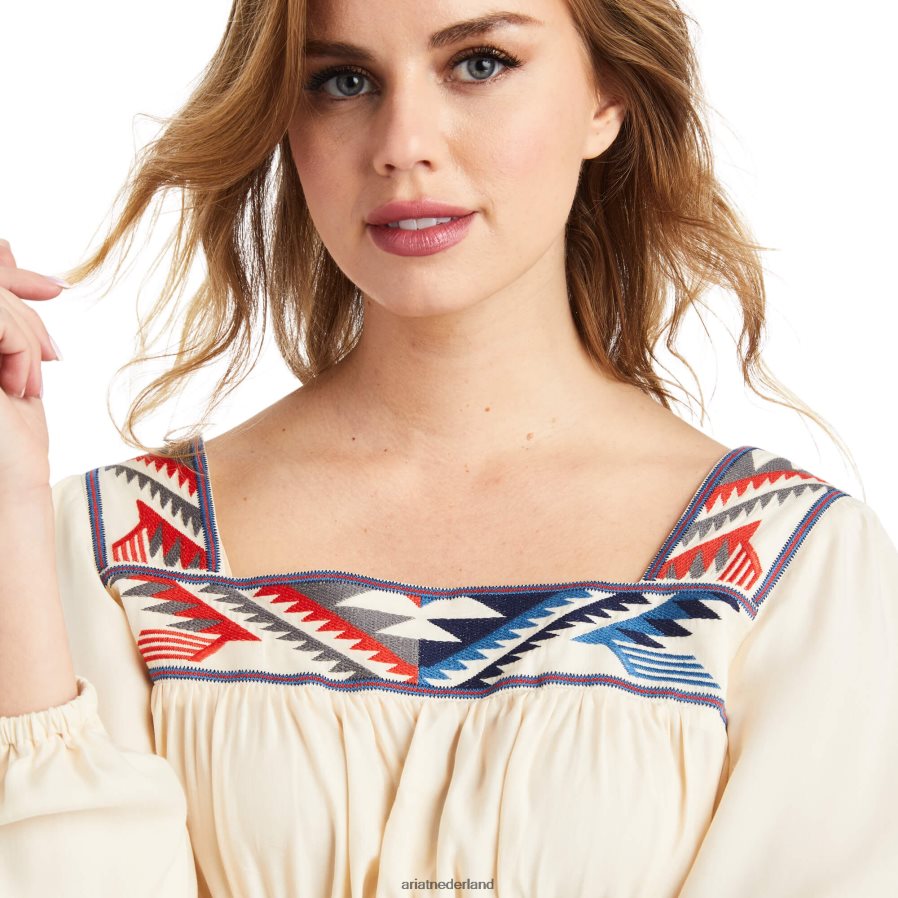 botercrème jacquard chimayo-topje Ariat vrouwen topjes PJ26LN3160