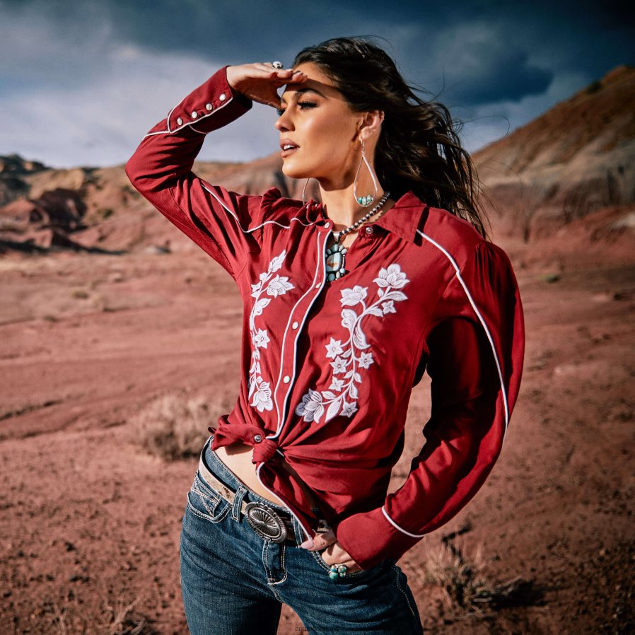 rubaiyat de stadstop Ariat vrouwen topjes PJ26LN2824