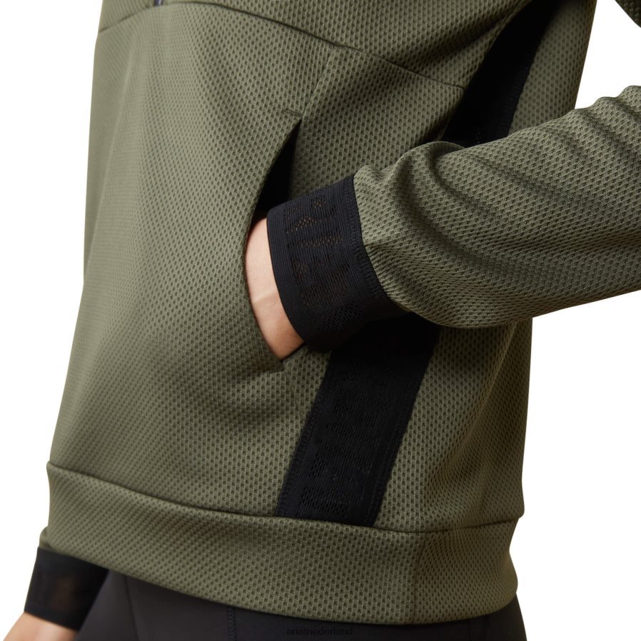 kever adem sweatshirt met 1/2 rits Ariat vrouwen topjes PJ26LN3374