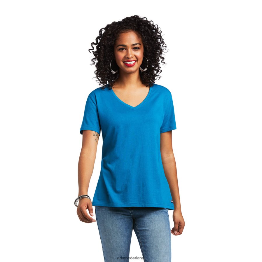 Saksisch blauw element-t-shirt Ariat vrouwen topjes PJ26LN3234