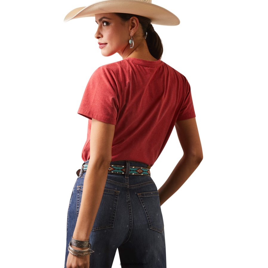 aura oranje heide echt horizont-shirt Ariat vrouwen topjes PJ26LN2869
