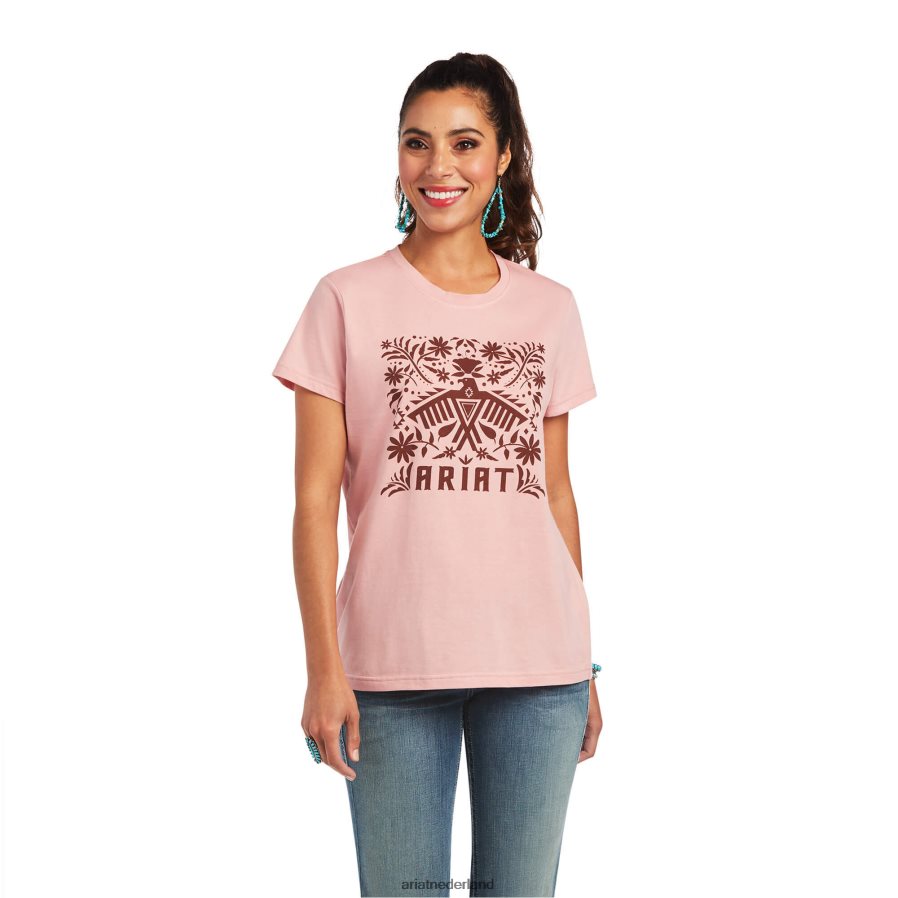 bruids roos echt relaxed fiesta-logo-T-shirt Ariat vrouwen topjes PJ26LN3011