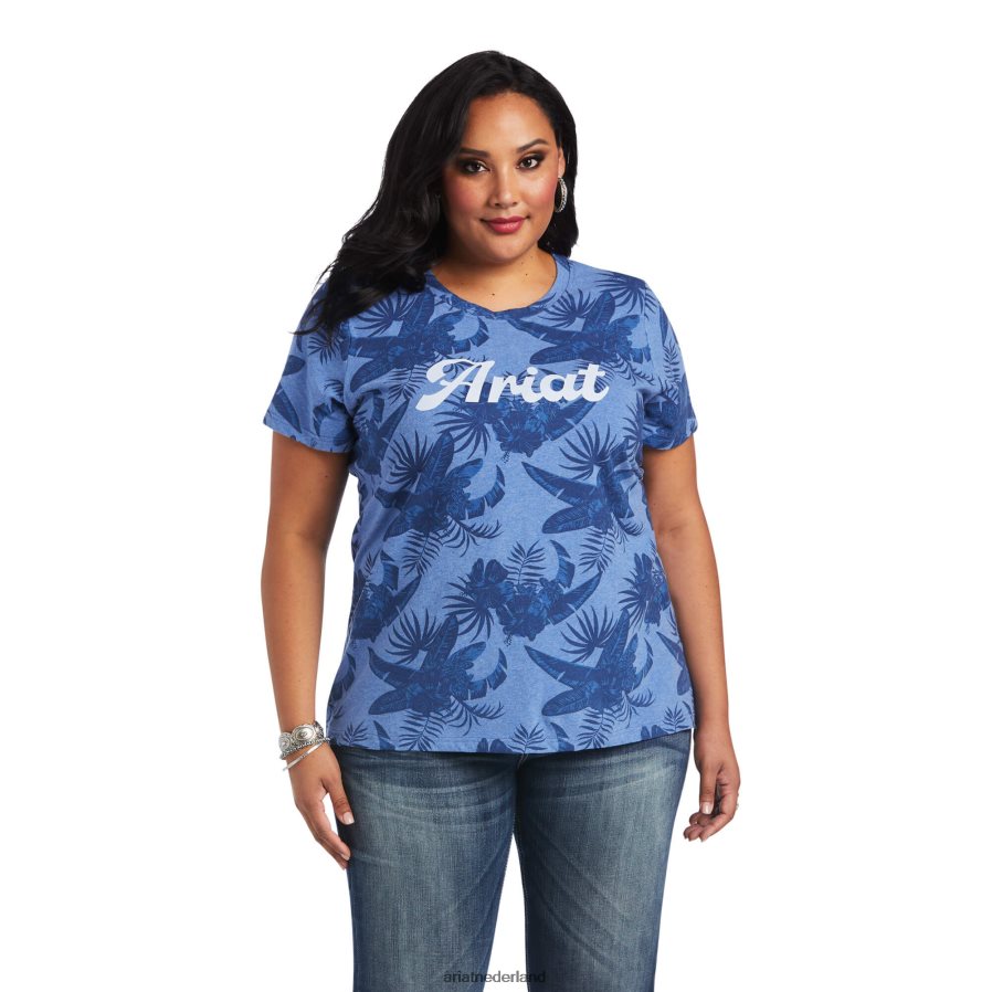 eilandschaduwafdruk echt eiland-T-shirt Ariat vrouwen topjes PJ26LN3244