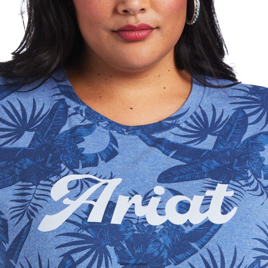 eilandschaduwafdruk echt eiland-T-shirt Ariat vrouwen topjes PJ26LN3244