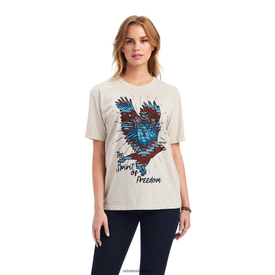 havermout heide vrijheid geest T-shirt Ariat vrouwen topjes PJ26LN3188