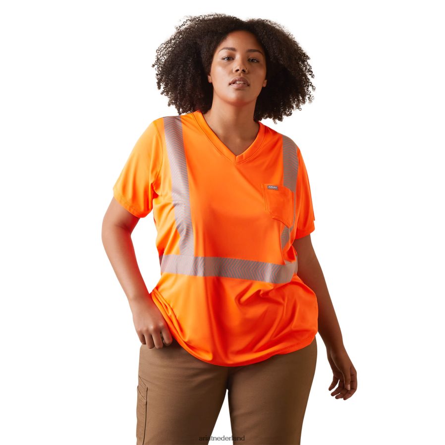 hoi vis oranje wapening signalisatie ansi t-shirt Ariat vrouwen topjes PJ26LN3161