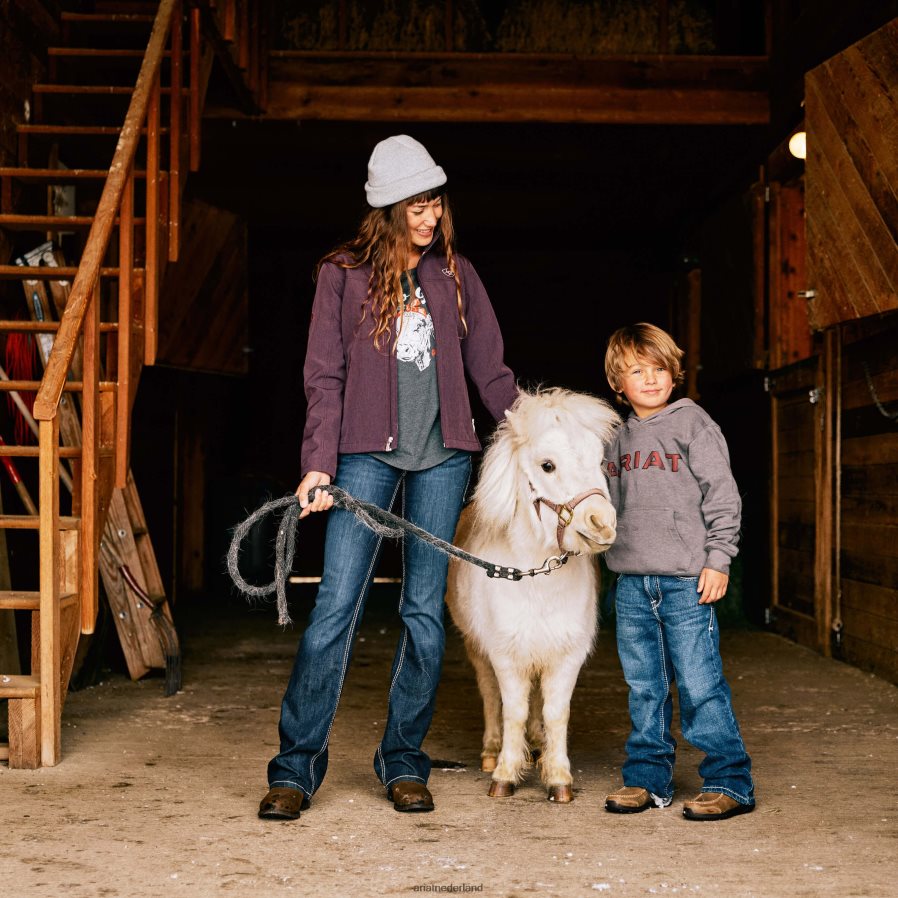 houtskool heide koe gal tee Ariat vrouwen topjes PJ26LN3000