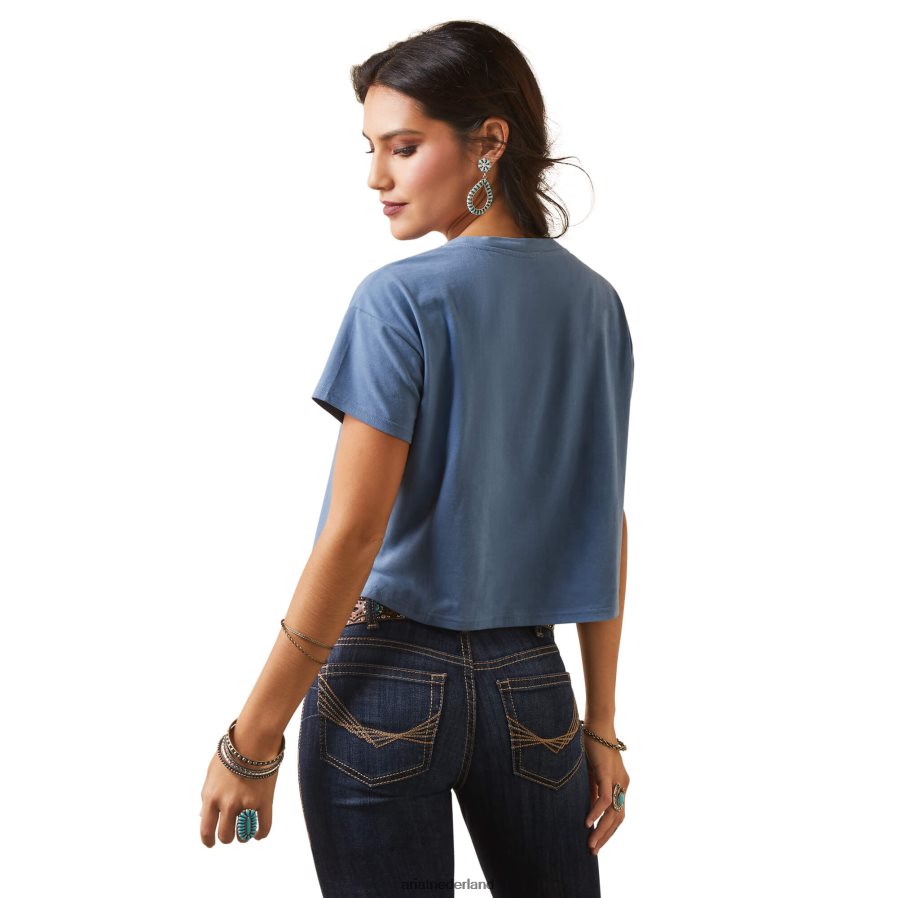 koperen blauw schat tee Ariat vrouwen topjes PJ26LN3098