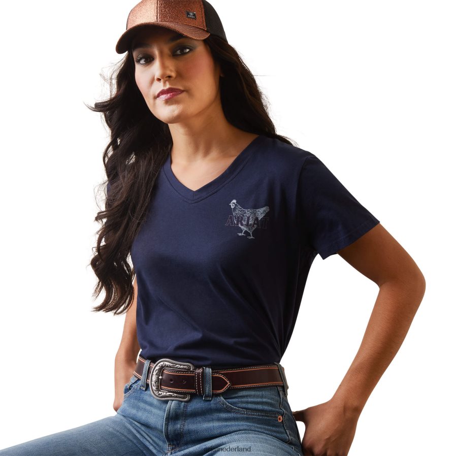marine eclips echte mama kip tee Ariat vrouwen topjes PJ26LN2892