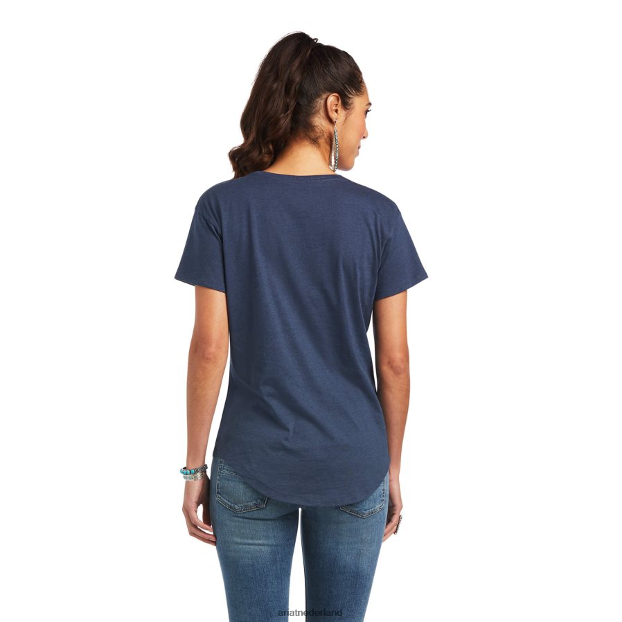 marine heide Sonora-logo-T-shirt Ariat vrouwen topjes PJ26LN2888