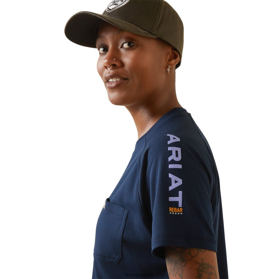marine/schemering wapening hittevechter t-shirt Ariat vrouwen topjes PJ26LN2971