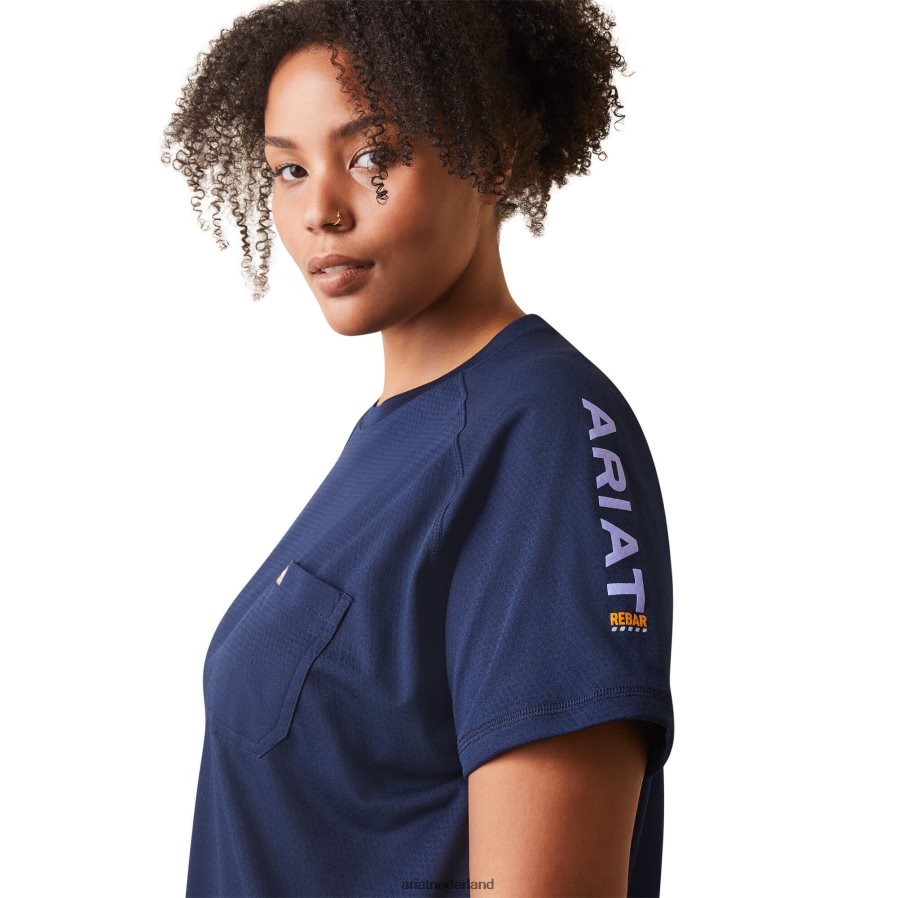 marine/schemering wapening hittevechter t-shirt Ariat vrouwen topjes PJ26LN2971