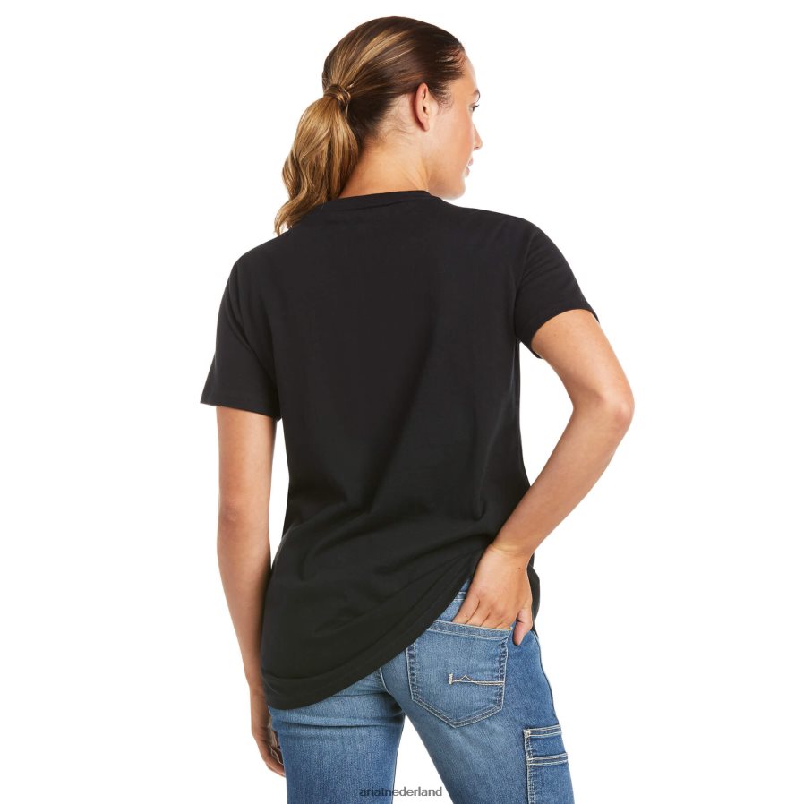 marine sterk katoenen T-shirt met logo Ariat vrouwen topjes PJ26LN3006
