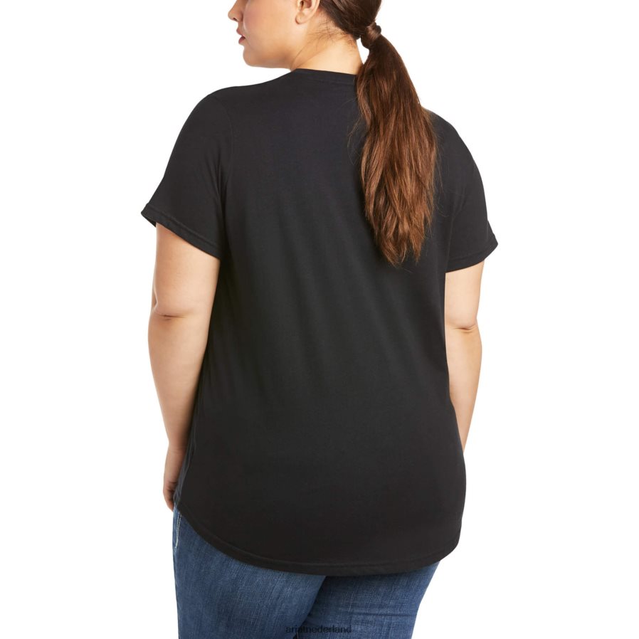 marine sterk katoenen T-shirt met logo Ariat vrouwen topjes PJ26LN3006