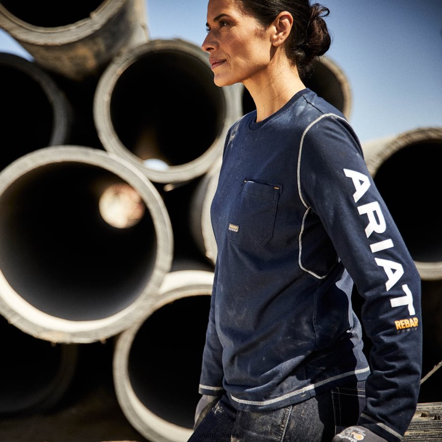 marine wapening werkman logo t-shirt Ariat vrouwen topjes PJ26LN2861