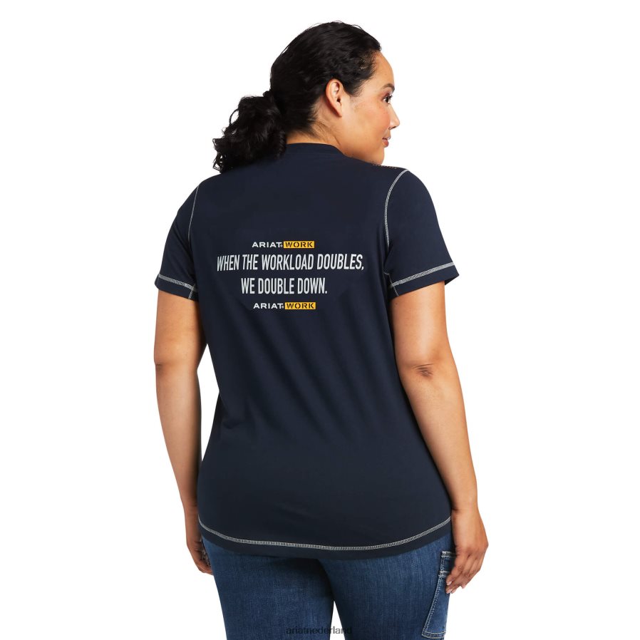 marine wapening werkman zin t-shirt Ariat vrouwen topjes PJ26LN3085